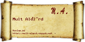 Mult Alárd névjegykártya